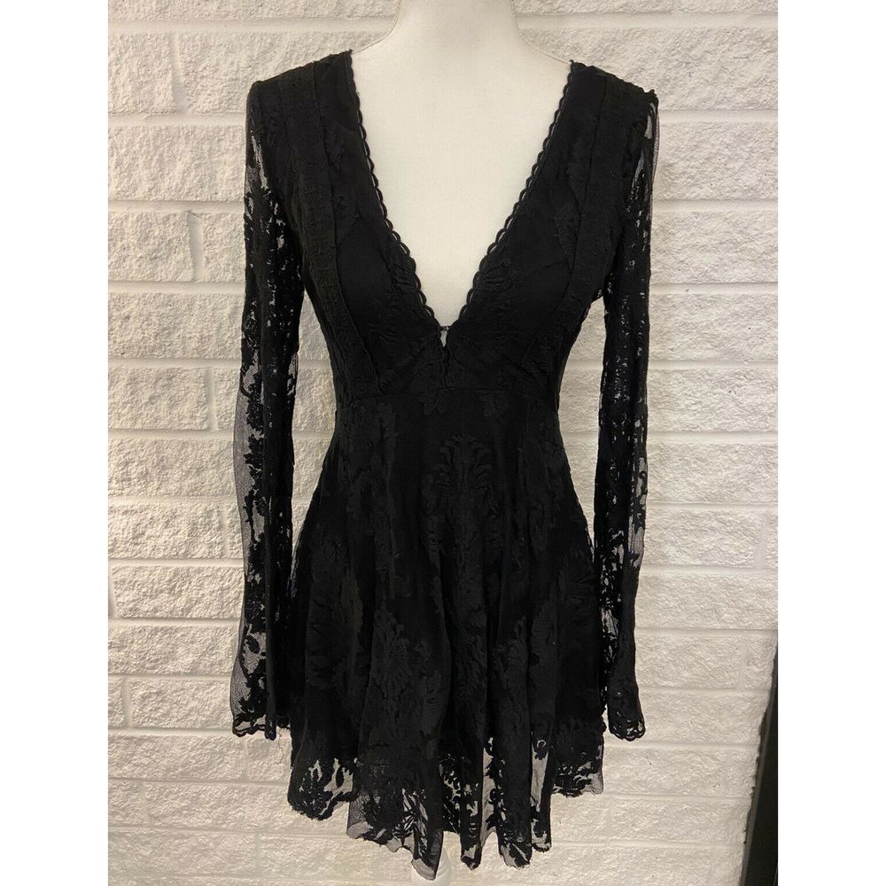 Free People Lacy Flowy Boho Embroidered Mini Dress